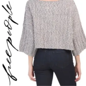 🥳 HOST PICK 🎉 FREE PEOPLE Good Day Pullover Cropped Sweater Large NWT 💫✨