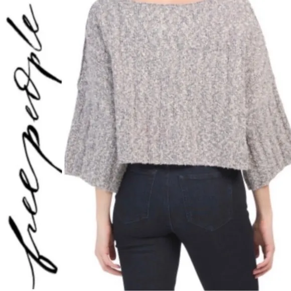 🥳 HOST PICK 🎉 FREE PEOPLE Good Day Pullover Cropped Sweater Large NWT 💫✨