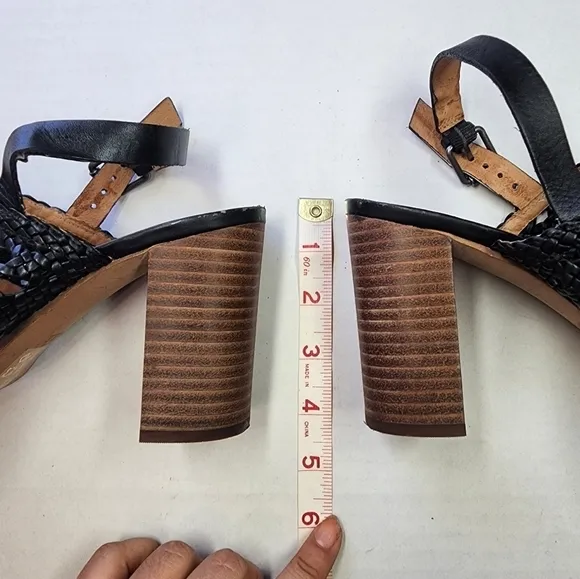 🌸 Madewell | Basketweave Leather Heel Sandals size 8.5