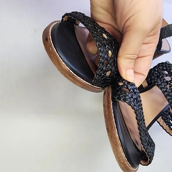 🌸 Madewell | Basketweave Leather Heel Sandals size 8.5