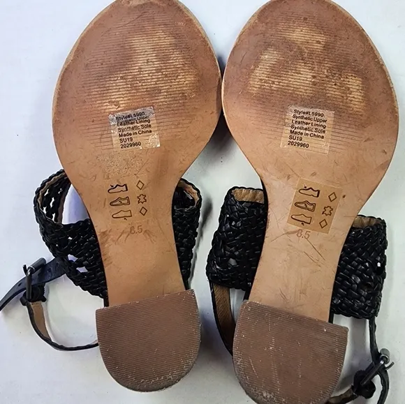 🌸 Madewell | Basketweave Leather Heel Sandals size 8.5