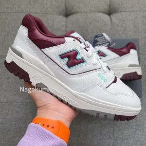 🍁🍂 new balance 550 white maroon classic retro shoes