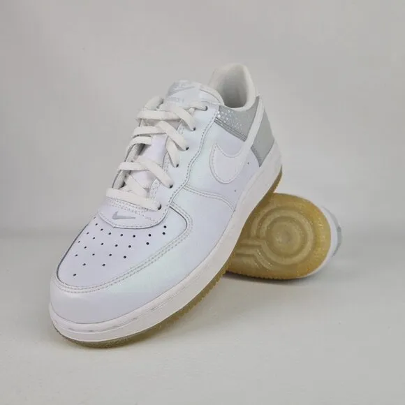 🚨 Nike Air Force 1 LE LITTLE KIDS White Sneakers Leather SZ 3Y Defect