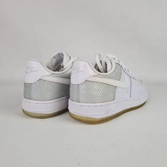 🚨 Nike Air Force 1 LE LITTLE KIDS White Sneakers Leather SZ 3Y Defect