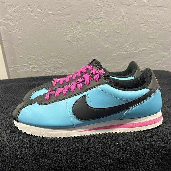 🔥🔥 NIKE CORTEZ Basic Leather “South Beach” 2018 Rare BV2527-400Men Sz 9 - EUC