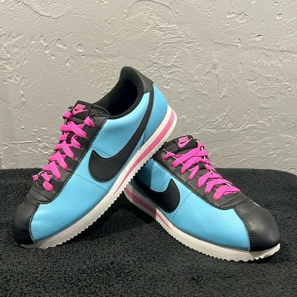 🔥🔥 NIKE CORTEZ Basic Leather “South Beach” 2018 Rare BV2527-400Men Sz 9 - EUC