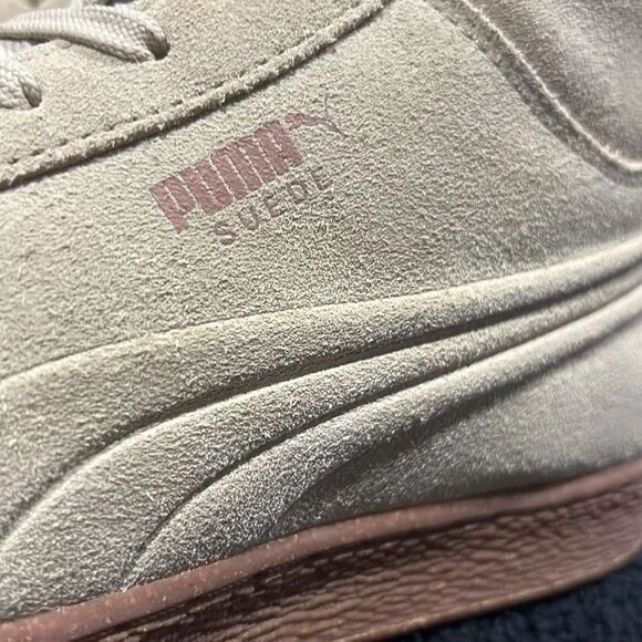 🔥🔥 PUMA Suede hi-tops Sneakers Shoes  - Streetwear Beige US Sz 11 - EXCELLENT