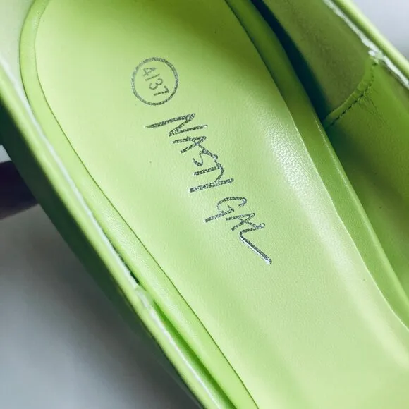 🖤 Super Cute Lime Platform Chunky Babydoll Heals with Ankle Strap