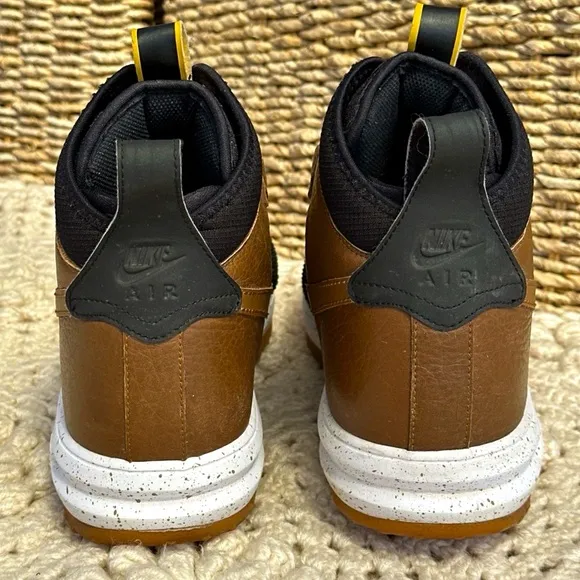 2016 Nike Air Lunar Force 1 Duckboot Ale Brown Black 805899-004 Shoes Men Sz 14