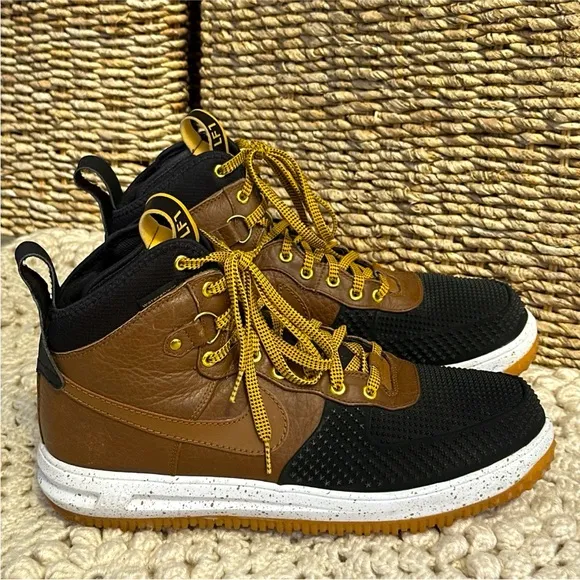 2016 Nike Air Lunar Force 1 Duckboot Ale Brown Black 805899-004 Shoes Men Sz 14