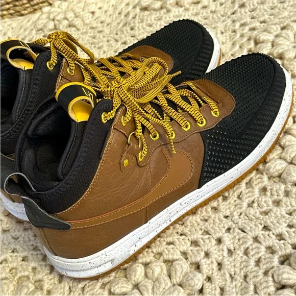 2016 Nike Air Lunar Force 1 Duckboot Ale Brown Black 805899-004 Shoes Men Sz 14