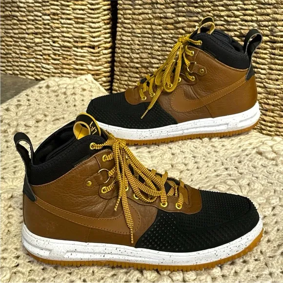 2016 Nike Air Lunar Force 1 Duckboot Ale Brown Black 805899-004 Shoes Men Sz 14