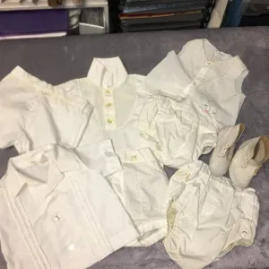 8 Piece Lot Vintage Infants Clothing Misc. Sizes
