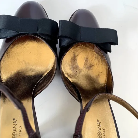 $950 DOLCE &amp; GABBANA Shoes DK Bordeaux Heels