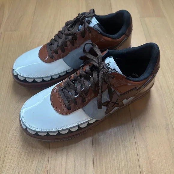 A Bathing Ape FS-029 Bapesta X Kaws Chompers Brown Size 11