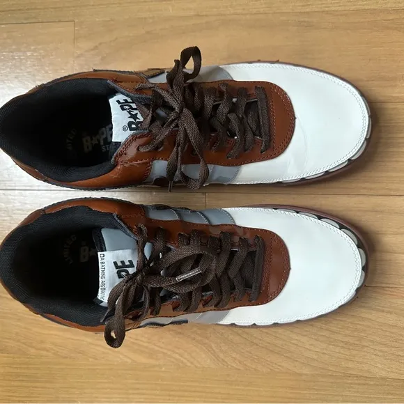 A Bathing Ape FS-029 Bapesta X Kaws Chompers Brown Size 11