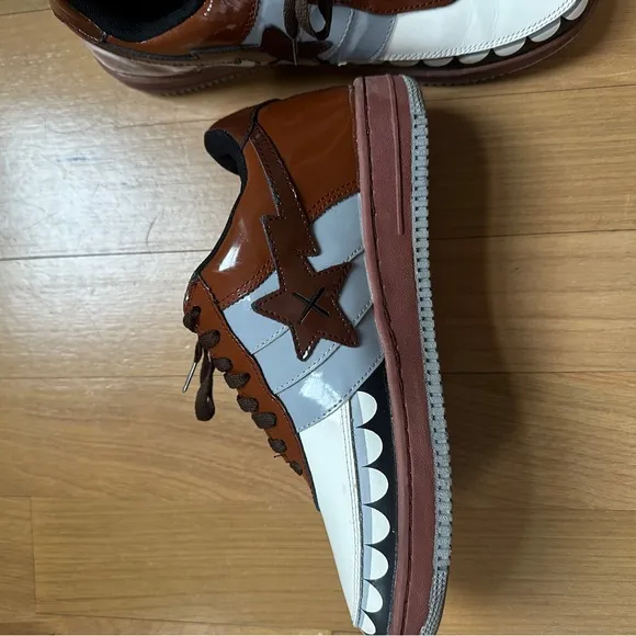 A Bathing Ape FS-029 Bapesta X Kaws Chompers Brown Size 11