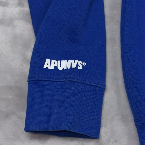 Aape By A Bathing Ape Mens L Blue Long Sleeve Sweatshirt Bape Streetwear