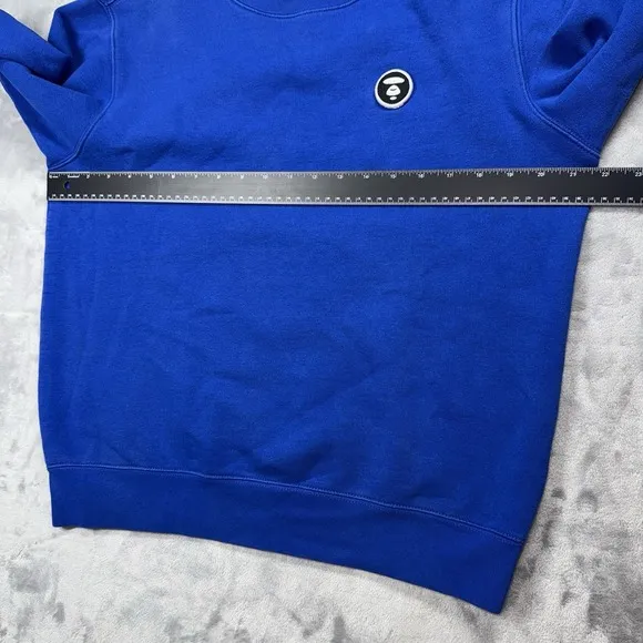 Aape By A Bathing Ape Mens L Blue Long Sleeve Sweatshirt Bape Streetwear