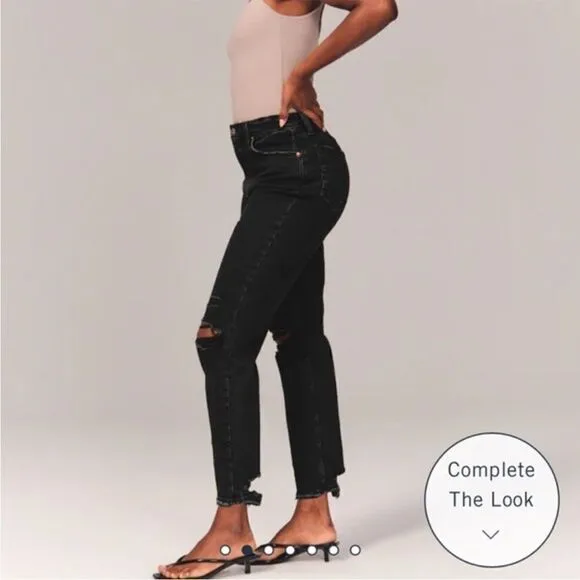 ABERCOMBIE AND FITCH - CURVE LOVE ULTRA HIGH RISE ANKLE STRAIGHT