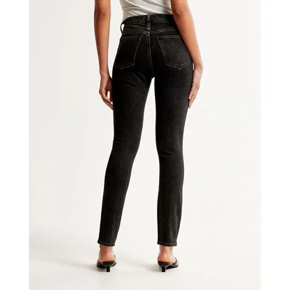 Abercrombie and Fitch High Rise Skinny Jeans - Black - 27