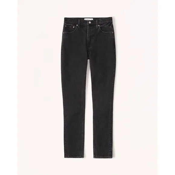 Abercrombie and Fitch High Rise Skinny Jeans - Black - 27