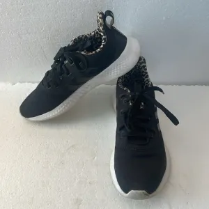 Adidas cloudfoam super black sneakers animal leopard running shoes size 7 1/2