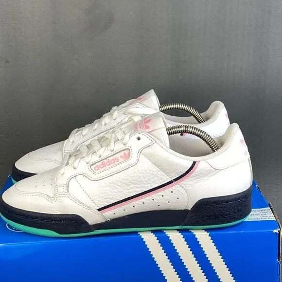 Adidas Continental 80 'White Navy Pink' womens sneaker shoes size  8.5
