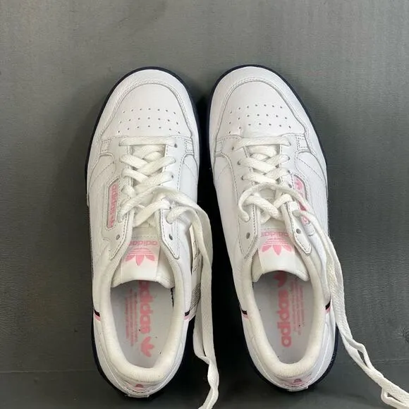 Adidas Continental 80 'White Navy Pink' womens sneaker shoes size  8.5