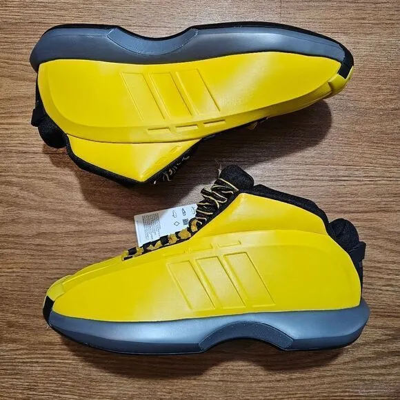 Adidas Crazy 1 Lakers Kobe Bryant Basketball Shoes Team Yellow Black Men's 8 New