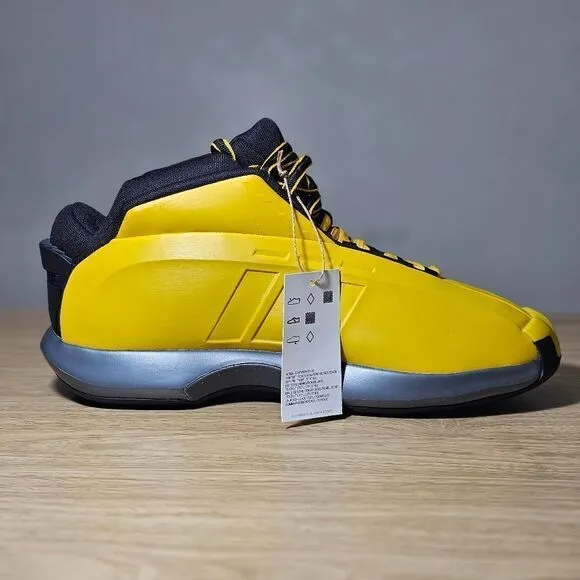 Adidas Crazy 1 Lakers Kobe Bryant Basketball Shoes Team Yellow Black Men's 8 New