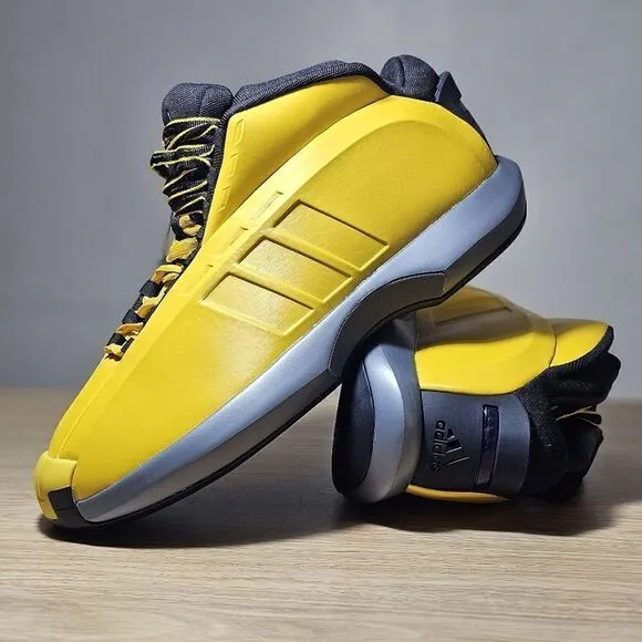 Adidas Crazy 1 Lakers Kobe Bryant Basketball Shoes Team Yellow Black Men's 8 New