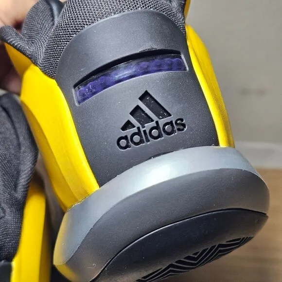 Adidas Crazy 1 Lakers Kobe Bryant Basketball Shoes Team Yellow Black Men's 8 New