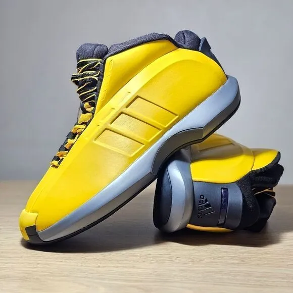 Adidas Crazy 1 Lakers Kobe Bryant Basketball Shoes Team Yellow Black Men's 8 New