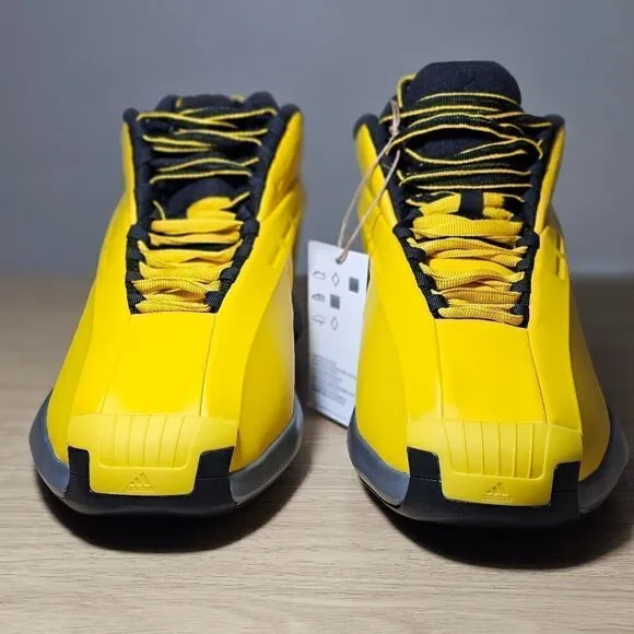 Adidas Crazy 1 Lakers Kobe Bryant Basketball Shoes Team Yellow Black Men's 8 New