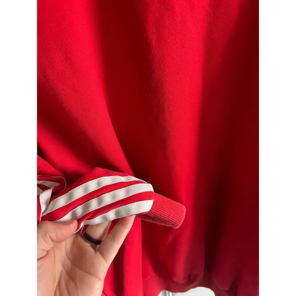 Adidas crew pull over red old school logo size xs