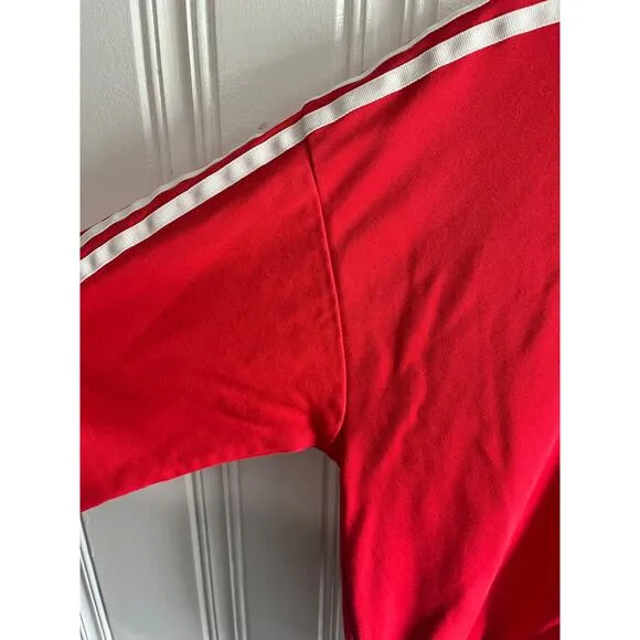 Adidas crew pull over red old school logo size xs