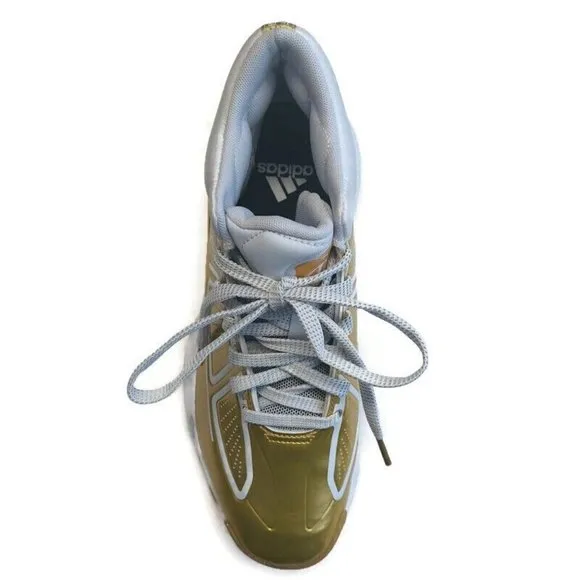 Adidas D Rose 10 Basketball Shoes Mens Size 8 Sneaker FW9487 Metallic Gold White