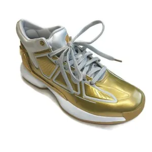 Adidas D Rose 10 Basketball Shoes Mens Size 8 Sneaker FW9487 Metallic Gold White