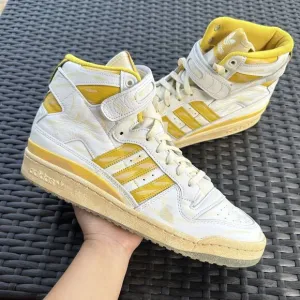 Adidas Forum 84 High Worn Yellow Men's Athletic Shoes GZ6468