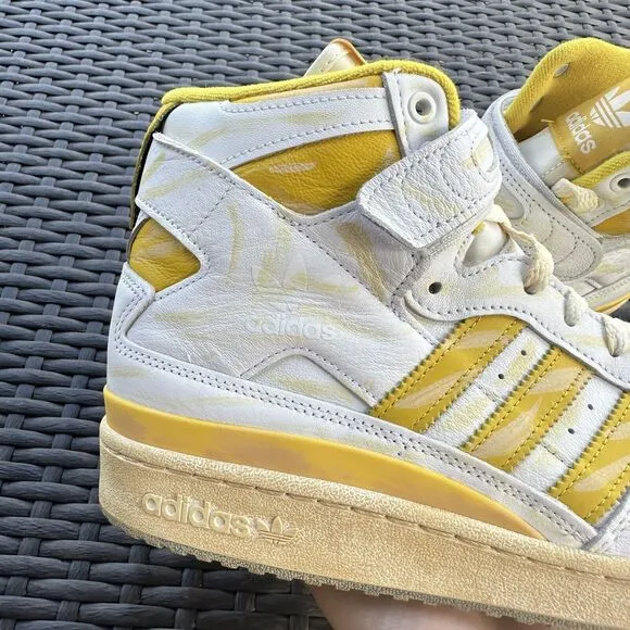 Adidas Forum 84 High Worn Yellow Men's Athletic Shoes GZ6468