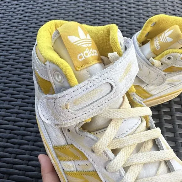 Adidas Forum 84 High Worn Yellow Men's Athletic Shoes GZ6468