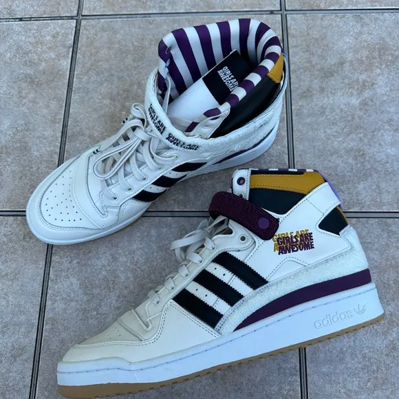 adidas Girls Are Awesome x Forum High 'Cloud White Purple' GY2632 Men's Shoes