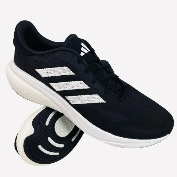 Adidas IE4367 Supernova 3 Black/White Textile Running Shoes Mens Size 11.5
