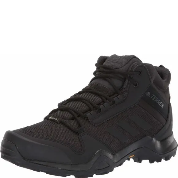 ADIDAS MENS TERREX AX3 MID GORE-TEX HIKING BLACK/BLACK/CARBON 10