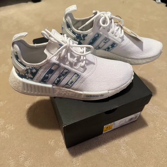 Adidas NMD R1 White Ambient Sky Sneakers