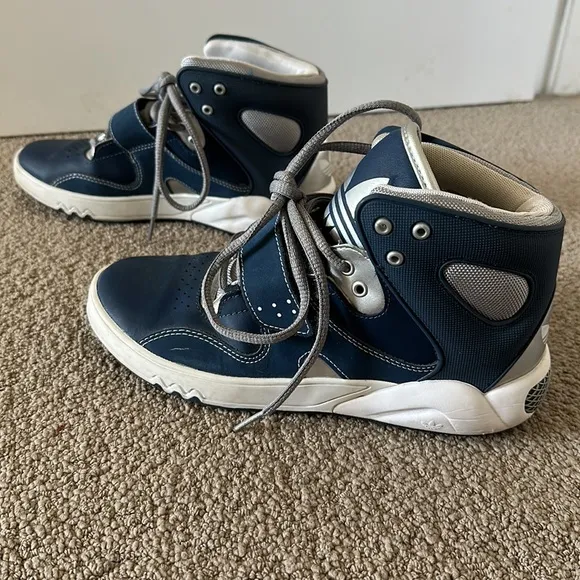 Adidas originals roundhouse retro mid high top oversized ankle support sneakers