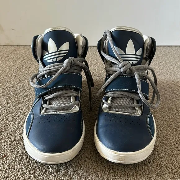 Adidas originals roundhouse retro mid high top oversized ankle support sneakers