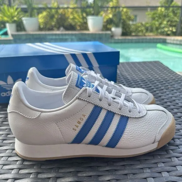 Adidas Originals Samoa J White Blue Gum Kid's Shoes IG1913