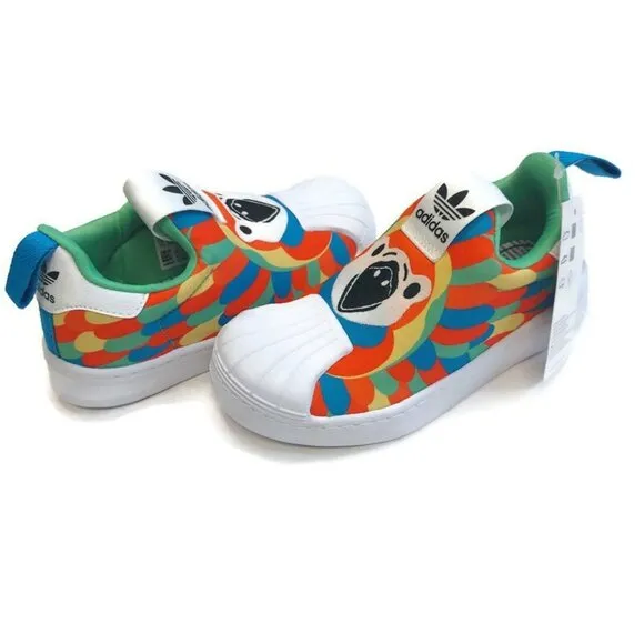 adidas Originals Superstar 360 C Slip On Shoes Parrot Multi Color Kids Size 11.5